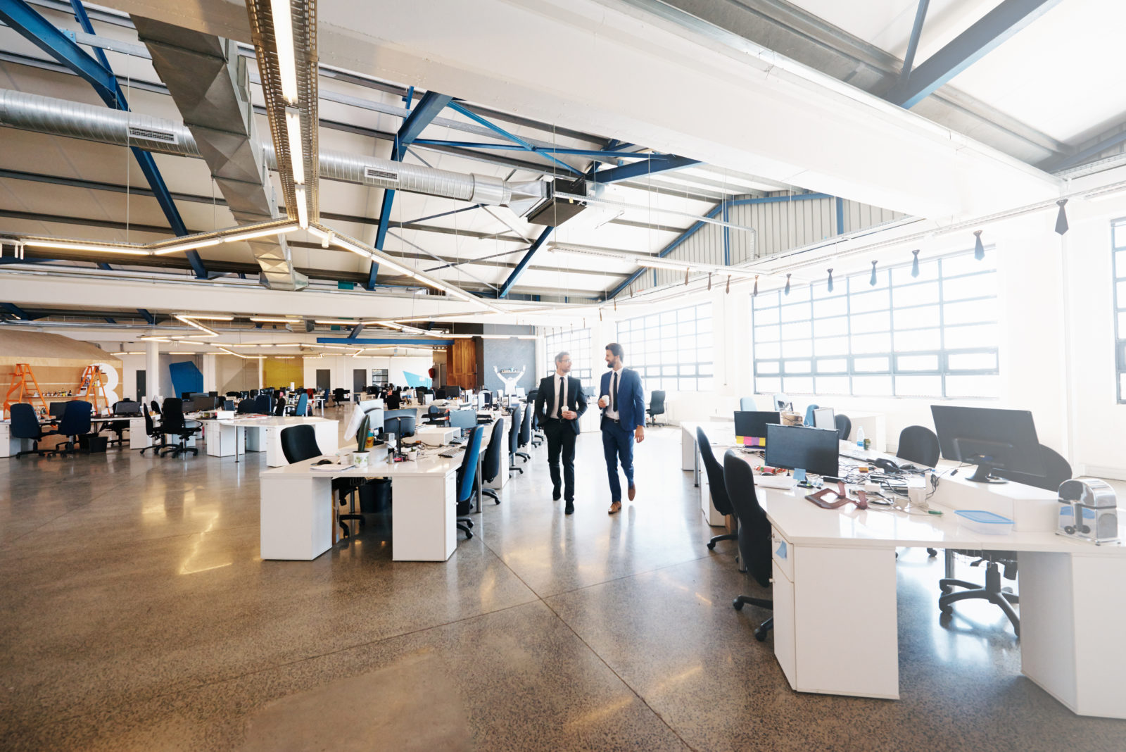 Image of two businessmen talking in an office